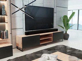 LING 1 TV-asztal - artisan tölgy / fekete