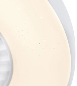 Mennyezeti ventilátor fehér csillag effektussal 60cm LED-del, fényerőszabályzóval és távirányítóval - Climo