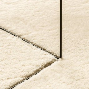HUARTE krémszínű rövid szálú puha és mosható szőnyeg Ø 80 cm