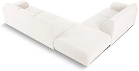 Fehér buklé sarokkanapé (bal oldali) Molino – Micadoni Home