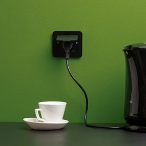 Solight 5B322B - Kültéri beépített padló aljzat IP55 fekete négyszögletes