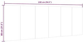 sonoma tölgy színű szerelt fali fejtámla 240 x 1,5 x 80 cm