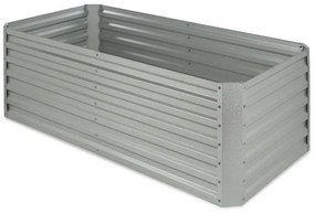 Blumfeldt High Grow Straight, magaságyás, 180 x 60 x 90 cm, 970 l, cinkelt acél, ezüst