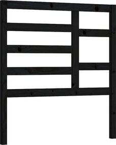 vidaXL fekete tömör fenyőfa ágyfejtámla 96 x 4 x 104 cm