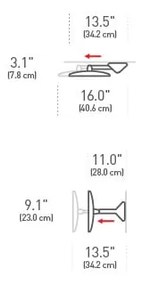 Fali-kozmetikai tükör világítással-nagyítós (ötszörös) ø 20 cm Sensor – simplehuman