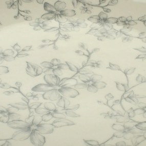 6 db sekély tányér szett Finom virágok 26 cm, szürke