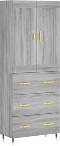 vidaXL szürke sonoma szerelt fa magasszekrény 69,5 x 34 x 180 cm