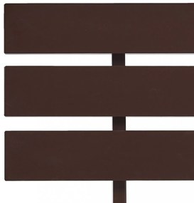 sötétbarna tömör fenyőfa ágykeret 120 x 200 cm