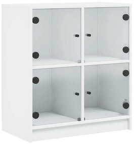 fehér kisszekrény üvegajtókkal 68 x 37 x 75,5 cm