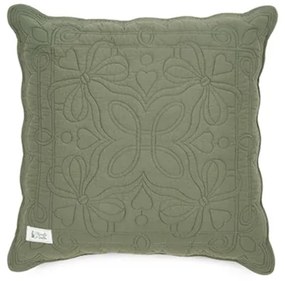 Zöld steppelt párna töltelékkel 45x45 cm