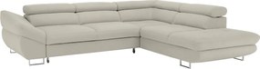 Sarokülőgarnitúra, szürke-bézs taupe, jobbos, FABIA