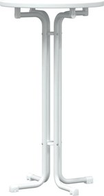 vidaXL fehér bárasztal szerelt fa és acél Ø60x110 cm