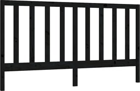 vidaXL fekete tömör fenyőfa ágyfejtámla 186 x 4 x 100 cm