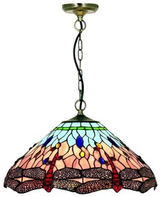 Searchlight 1283-16 - Tiffany csillár láncon SZITAKÖTŐ 1xE27/60W/230V