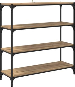 vidaXL Könyvespolc Artisan tölgy 100 x 33 x 100 cm Műszaki fa és vas