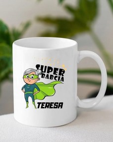 Bögre Fehér Vicces Ajándék Nagymama Nap Szuper Nagymama Név Személyre Szabás