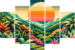 Kép - Színes naplemente (150x105 cm)