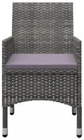 7 részes szürke kerti étkezőgarnitúra