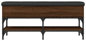 barna tölgy színű szerelt fa cipőtároló pad 102 x 32 x 45 cm