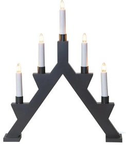 Eglo 410349 - Karácsonyi gyertyatartó ZACK 5xE10/3W/230V antracit