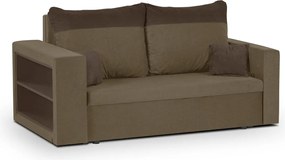 PAVEL Kétszemélyes kinyitható kanapé Világosbarna/sötétbarna