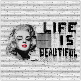 Poszterek 70x70 Banksy Life is beautiful