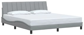 világosszürke szövet ágykeret matrac nélkül Hanko 180 x 200 cm