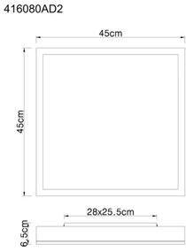 Globo 416080AD2 - LED Mennyezeti lámpa DORO LED/24W/230V 3000K 45x45 cm