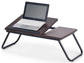 Ágy melletti asztal 23x60 cm fekete/barna