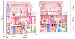 Nagy fa babaház + bútorok ECOTOYS
