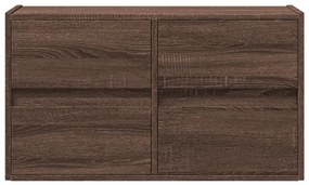 barna tölgyszínű fali TV-szekrény LED-del 80 x 31 x 45 cm