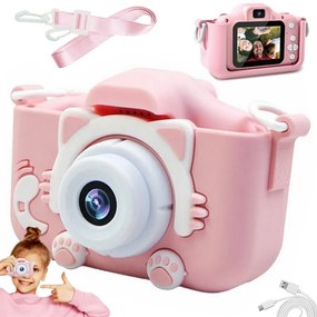 Játék Digitális fényképezőgép gyerekeknek játékok kamerával, rózsaszín