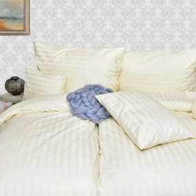 Damaszt krémlapok TiaHome - 1x Párna 90x70cm, 1x Paplan 140x220cm