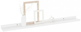 4 db magasfényű fehér fali polc 80 x 9 x 3 cm