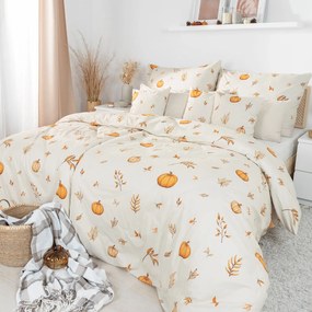 Goldea pamut ágyneműhuzat - őszi tökök és levelek 140 x 200 és 70 x 90 cm