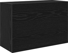 vidaXL fekete szerelt fa fali fürdőszobaszekrény 60x25x40 cm