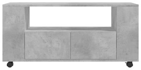 betonszürke szerelt fa TV-szekrény 102x34,5x43 cm