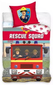 Sam a tűzoltó Rescue Squad ágyneműhuzat 140×200cm, 70x90 cm
