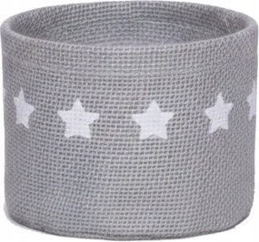 Juta virágtartó, juta virágtartó csillag mintás 9,5x⌀12cm szürke