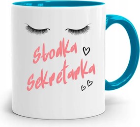 Kék Bögre Ajándék Titkárnőnek Édes, fényképes nyomattal