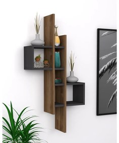Fali polc EMSE 108x53,8 cm barna/antracit