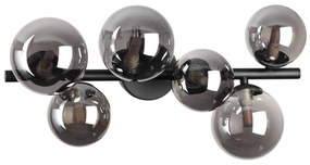 Ideal Lux - LED Felületre szerelhető csillár PERLAGE 6xG9/3W/230V 49 cm fekete/füstös