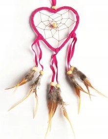 Álomfogó 9 x 9 cm, rózsaszín szív