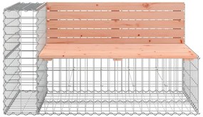 tömör duglászfenyő kerti pad gabion kosárral