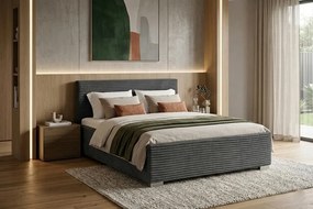 LUCI ágy 160x200 cm Szürke Matraccal