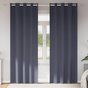 Függönyök függönyökkel 2 pcs Antracit 225x140cm Poliészter