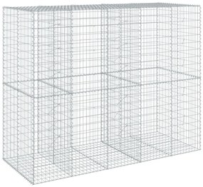 horganyzott vas gabion kosár fedéllel 250 x 100 x 200 cm