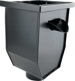 Ereszcsatorna mosogató kosár 90mm-es lefolyócsőhöz Galeco Félmatt Acél fekete Ral 9