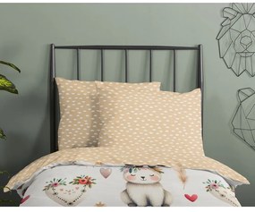 Bézs pamut gyerek ágyneműhuzat babaágyhoz 100x135 cm Luz – Good Morning