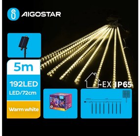 Aigostar B.V. Aigostar - LED Napelemes karácsonyi lánc 192xLED/8m IP65 meleg fehér AI1206